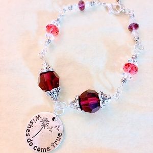 Ladies Wishes do come true crystal bead bracelet
